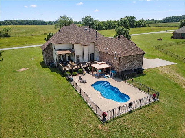 14453 Merritt Dr, Pea Ridge, AR 72751 - view of pool with a gazebo, a wooden deck, and a patio