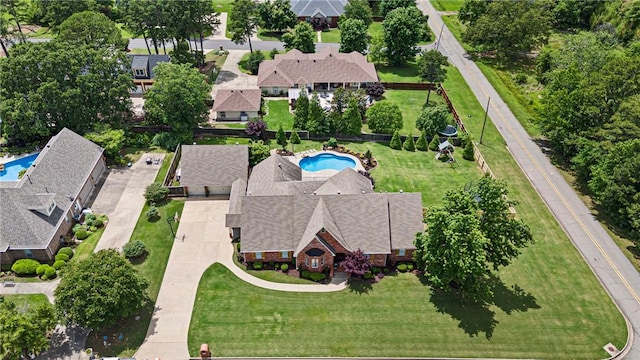 306 Osage Ct, Russellville, AR 72802 - view from above of property featuring a pool area