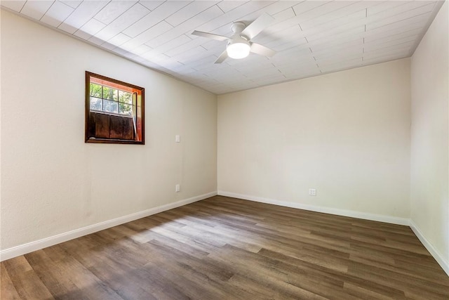 19051 Pinecrest Ln, Rogers, AR 72756 - spare room with a ceiling fan, wood finished floors, and baseboards