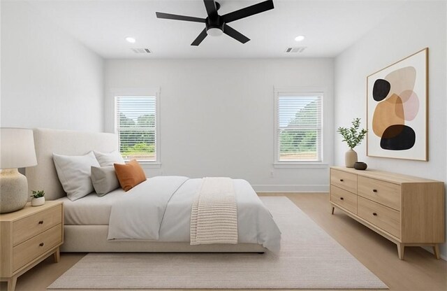 7101 SW Basswood Ave, Bentonville, AR 72713 - bedroom featuring recessed lighting, ceiling fan, and baseboards