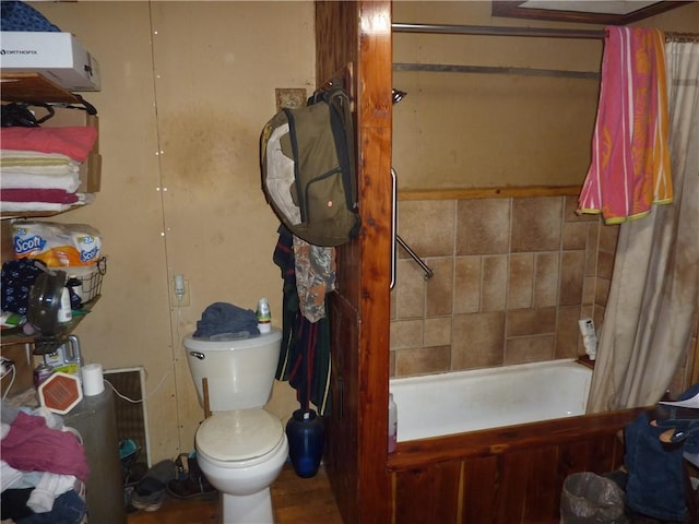 396 Dawn Light Dr, Western Grove, AR 72675 - bathroom with a bath, toilet, and a shower with curtain