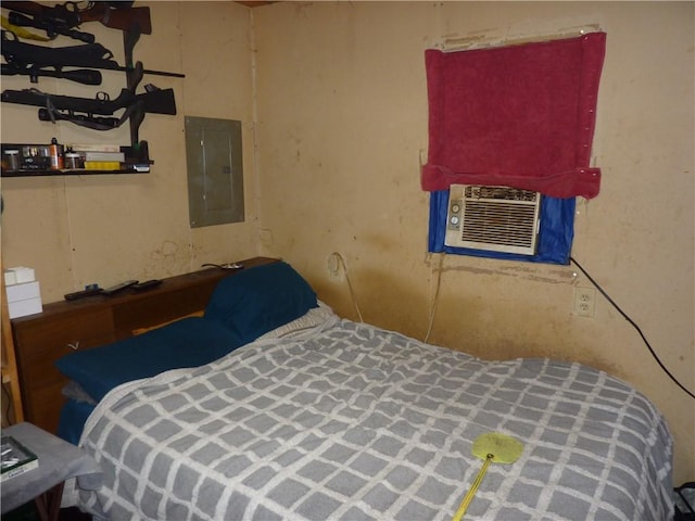 396 Dawn Light Dr, Western Grove, AR 72675 - bedroom featuring electric panel and cooling unit