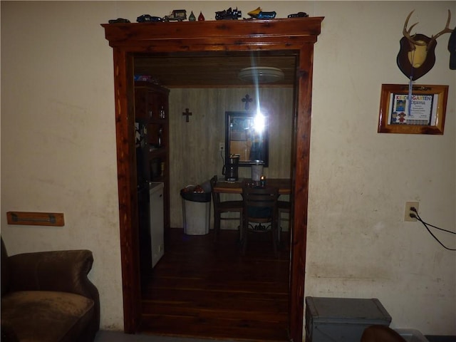 396 Dawn Light Dr, Western Grove, AR 72675 - hallway with wood finished floors