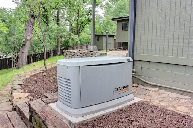 1588 N Tanglebriar Ln, Fayetteville, AR 72701 - exterior view of a power unit and a fenced backyard