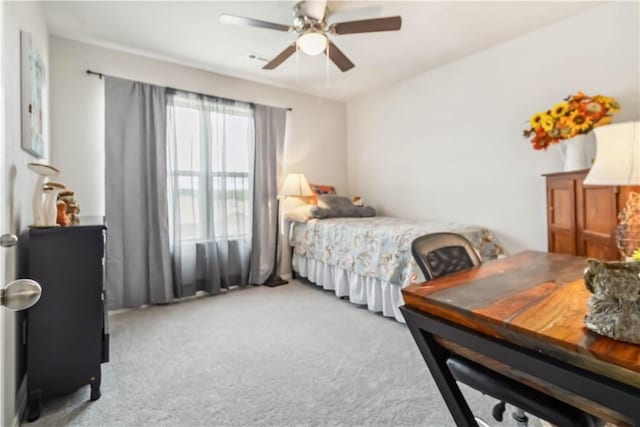1017 Richland Creek Ave, Elkins, AR 72727 - bedroom with carpet flooring and ceiling fan