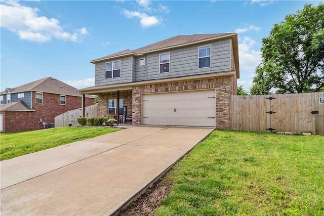 1017 Richland Creek Ave, Elkins, AR 72727 - view of front of home featuring an attached garage, a gate, driveway, and brick siding