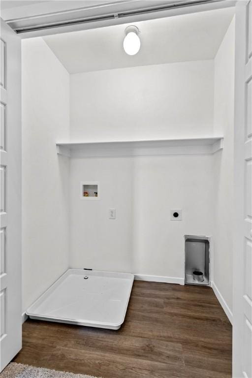 851 E Sparrow Cir, Fayetteville, AR 72701 - washroom with washer hookup, wood finished floors, and hookup for an electric dryer