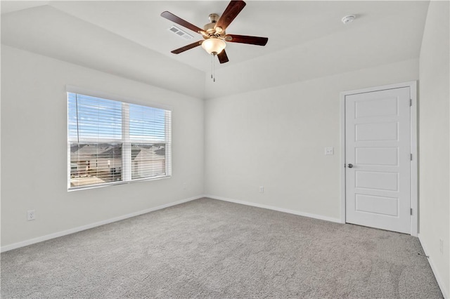 851 E Sparrow Cir, Fayetteville, AR 72701 - carpeted empty room with a ceiling fan, a smoke detector, lofted ceiling, and baseboards