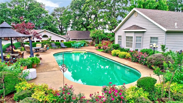811 E Township St, Fayetteville, AR 72703 - swimming pool featuring a gazebo and a patio
