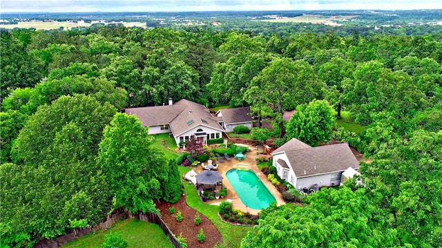 811 E Township St, Fayetteville, AR 72703 - aerial view of property's location featuring a forest and a pool