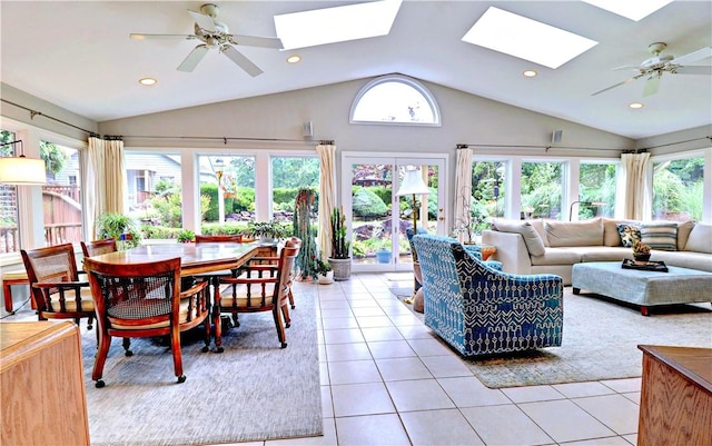 811 E Township St, Fayetteville, AR 72703 - sunroom with a skylight and lofted ceiling