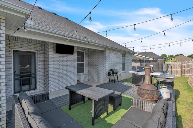 1461 Colonel Mcneil Dr, Prairie Grove, AR 72753 - wooden deck featuring area for grilling