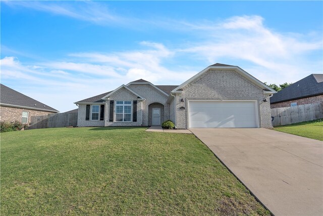 1461 Colonel Mcneil Dr, Prairie Grove, AR 72753 - view of front facade with an attached garage, brick siding, and concrete driveway