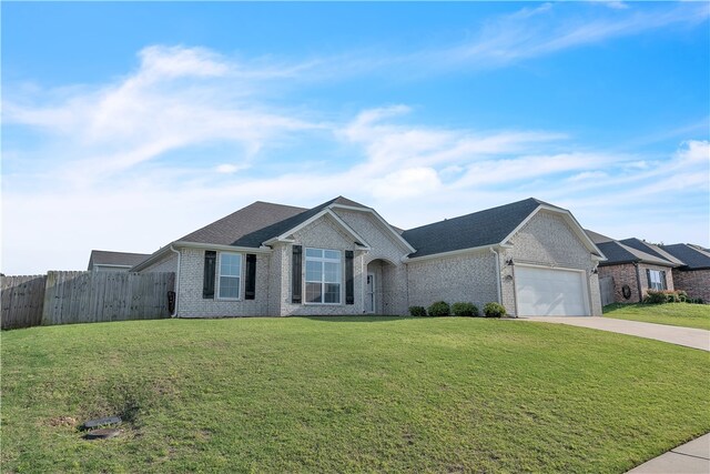 1461 Colonel Mcneil Dr, Prairie Grove, AR 72753 - single story home with driveway, brick siding, a garage, and roof with shingles