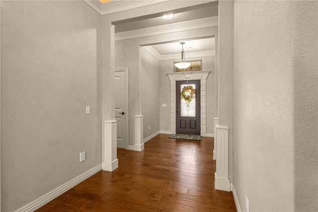 3504 NW Edgewood Ave, Bentonville, AR 72712 - foyer entrance with wood finished floors, ornamental molding, and baseboards