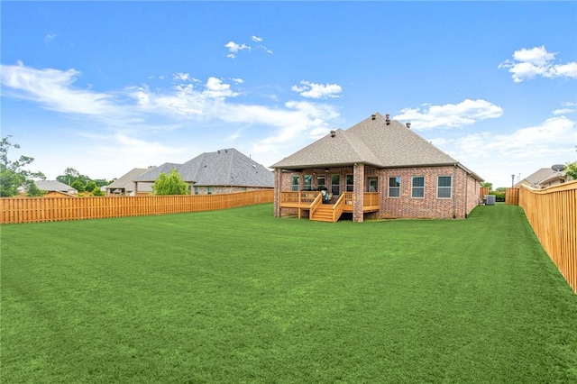 3504 NW Edgewood Ave, Bentonville, AR 72712 - back of house with a wooden deck, central AC, brick siding, and a shingled roof