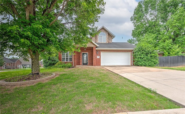 4801 SW Golden Eagle Ave, Bentonville, AR 72713 - view of front facade with an attached garage, concrete driveway, and brick siding