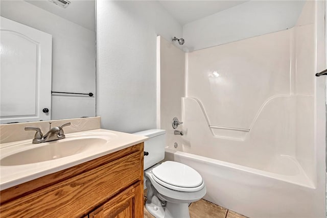 4801 SW Golden Eagle Ave, Bentonville, AR 72713 - full bath with vanity, toilet, bathtub / shower combination, and tile patterned floors