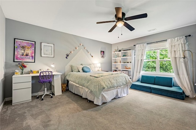 112 E Woodside Ln, Rogers, AR 72756 - carpeted bedroom with a ceiling fan