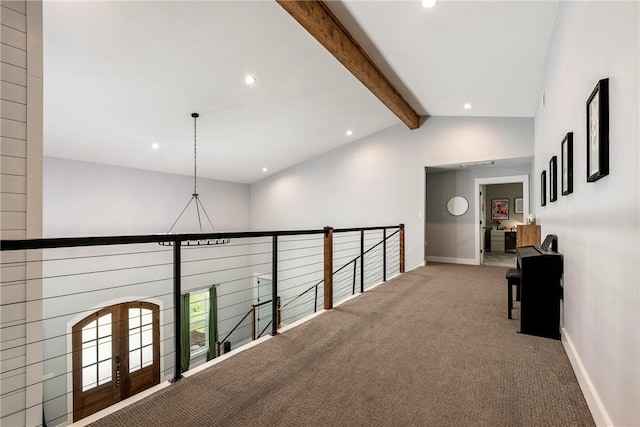 112 E Woodside Ln, Rogers, AR 72756 - hallway with carpet floors, recessed lighting, and baseboards