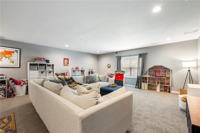 112 E Woodside Ln, Rogers, AR 72756 - carpeted living room with recessed lighting and baseboards