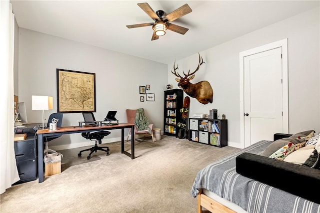 112 E Woodside Ln, Rogers, AR 72756 - carpeted bedroom featuring an office area and baseboards