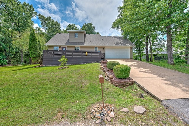 5 Cranfield Cir, Bella Vista, AR 72714 - view of front of property with concrete driveway, a garage, and a front lawn