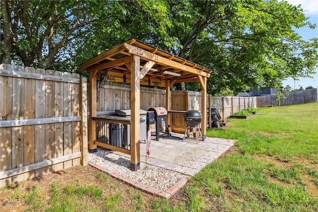 201 Ryder St, Gentry, AR 72734 - view of patio / terrace featuring a grill