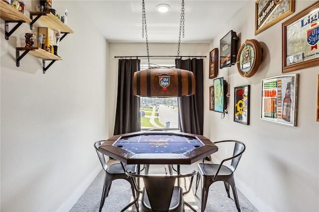 201 Ryder St, Gentry, AR 72734 - dining area featuring baseboards and carpet