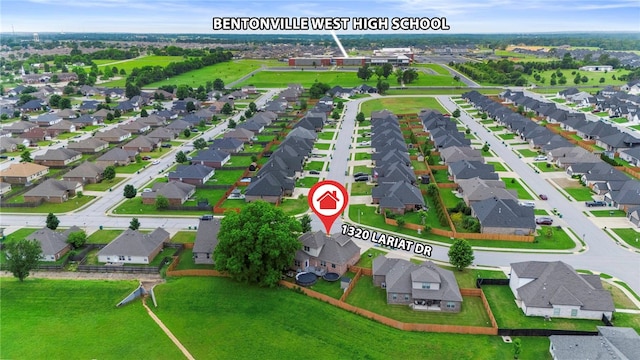 1320 Lariat Dr, Centerton, AR 72719 - view of property location with nearby suburban area