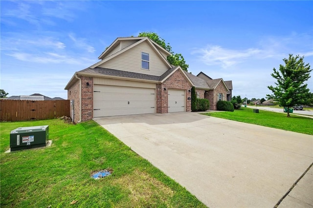 1320 Lariat Dr, Centerton, AR 72719 - traditional-style house with brick siding, driveway, an attached garage, and a shingled roof