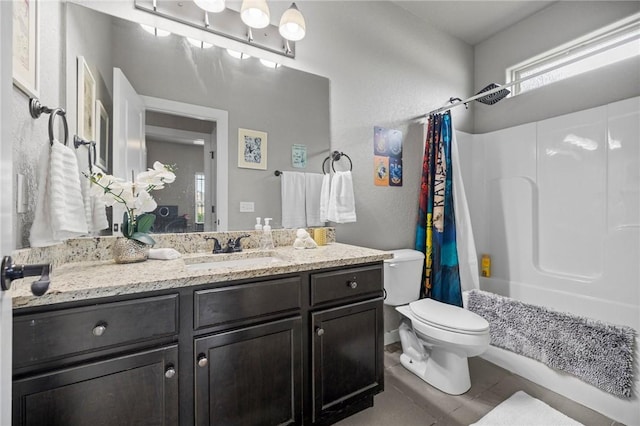 1320 Lariat Dr, Centerton, AR 72719 - bathroom with toilet, shower / bath combination with curtain, and vanity