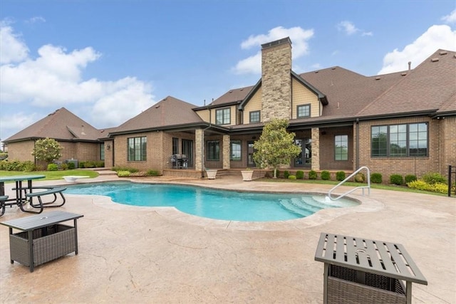 4465 Champagne Dr, Springdale, AR 72764 - swimming pool featuring a patio and a diving board