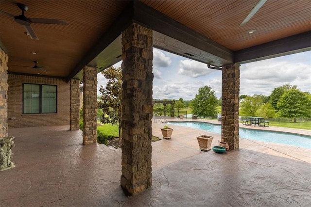 4465 Champagne Dr, Springdale, AR 72764 - view of patio / terrace featuring a ceiling fan