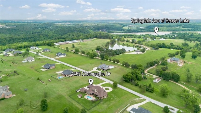 4465 Champagne Dr, Springdale, AR 72764 - bird's eye view of a large body of water