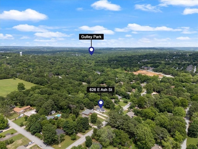 626 Ash St, Fayetteville, AR 72703 - drone / aerial view of a heavily wooded area