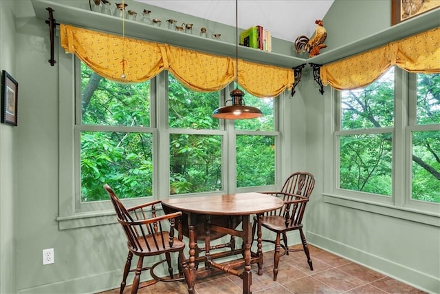 11 Hilton St, Eureka Springs, AR 72632 - dining area featuring baseboards and tile patterned floors
