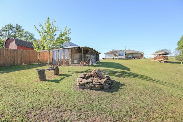 925 Lowell Ave, Cave Springs, AR 72718 - view of yard with a fire pit