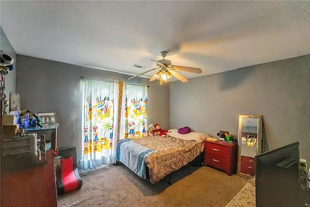 814 Colley St, Lowell, AR 72745 - carpeted bedroom featuring a ceiling fan