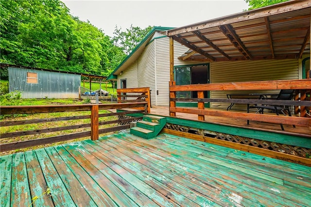 10703 Thunder Rd, Fayetteville, AR 72701 - view of wooden terrace