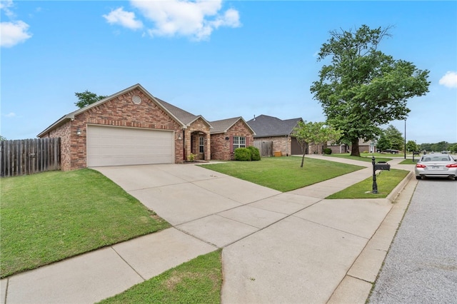 1503 W Kelley Dr, Rogers, AR 72756 - view of front facade with brick siding, a garage, driveway, and roof with shingles