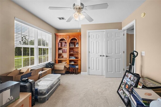 7 W Leiston Dr, Rogers, AR 72758 - sitting room featuring ceiling fan and carpet