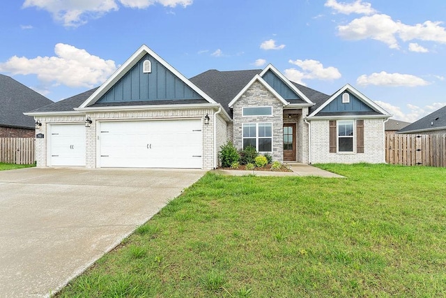 901 Carlock Dr, Pea Ridge, AR 72751 - craftsman-style home featuring board and batten siding, a garage, driveway, and brick siding