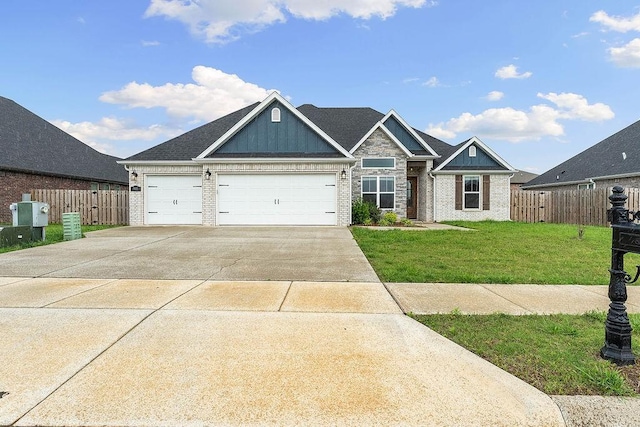 901 Carlock Dr, Pea Ridge, AR 72751 - craftsman inspired home with an attached garage, concrete driveway, board and batten siding, and brick siding