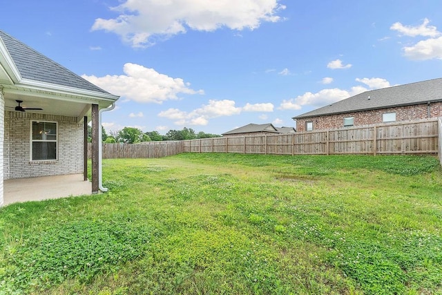 901 Carlock Dr, Pea Ridge, AR 72751 - view of yard featuring ceiling fan and a patio area