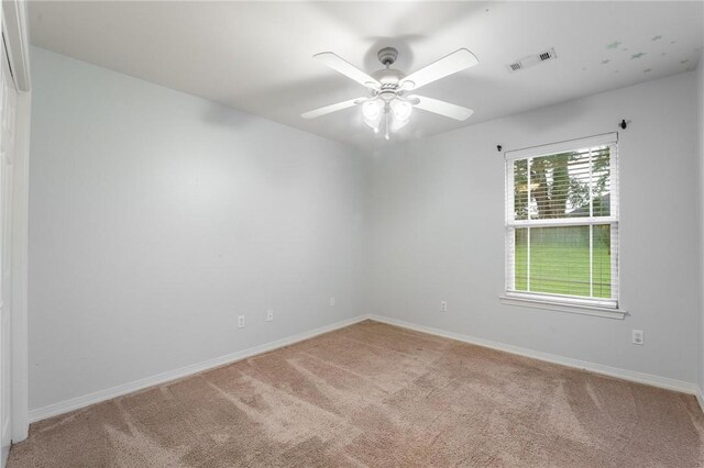 301 Halleck Coach Rd, Centerton, AR 72719 - unfurnished room with light carpet, baseboards, and ceiling fan