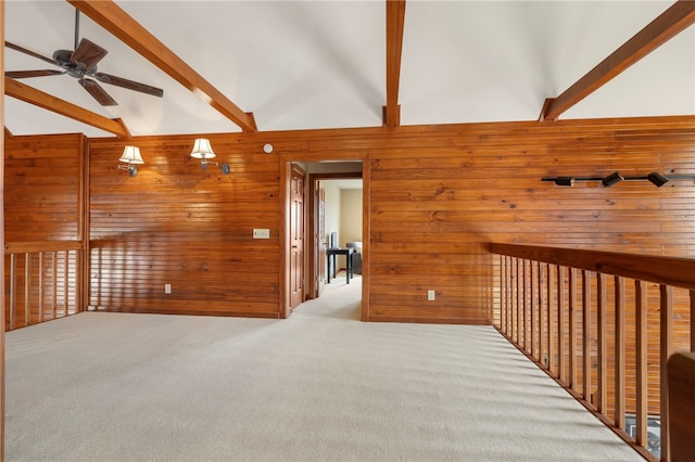 8093 Rockwood Ln, Rogers, AR 72756 - hallway featuring wood walls and carpet