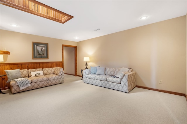 8093 Rockwood Ln, Rogers, AR 72756 - living room with carpet floors, baseboards, and recessed lighting