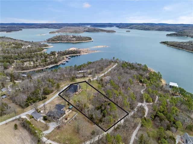 8093 Rockwood Ln, Rogers, AR 72756 - view of property location with a large body of water and property boundaries highlighted