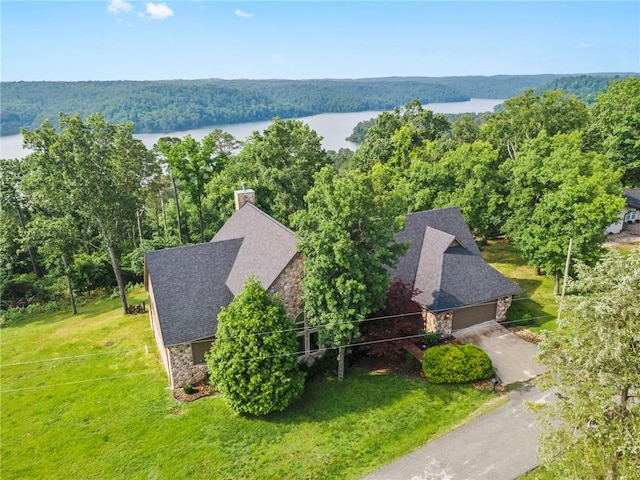 8093 Rockwood Ln, Rogers, AR 72756 - view of subject property featuring a forest and a large body of water